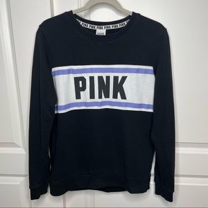 PINK Victoria’s Secret Black Crewneck Size Small